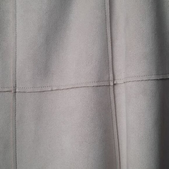 Tahari Faux Suede Aline Swing Skirt - Picture 3 of 9